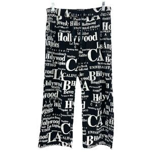 Jay Joshua Hollywood Los Angeles Print Pajama Pants Medium